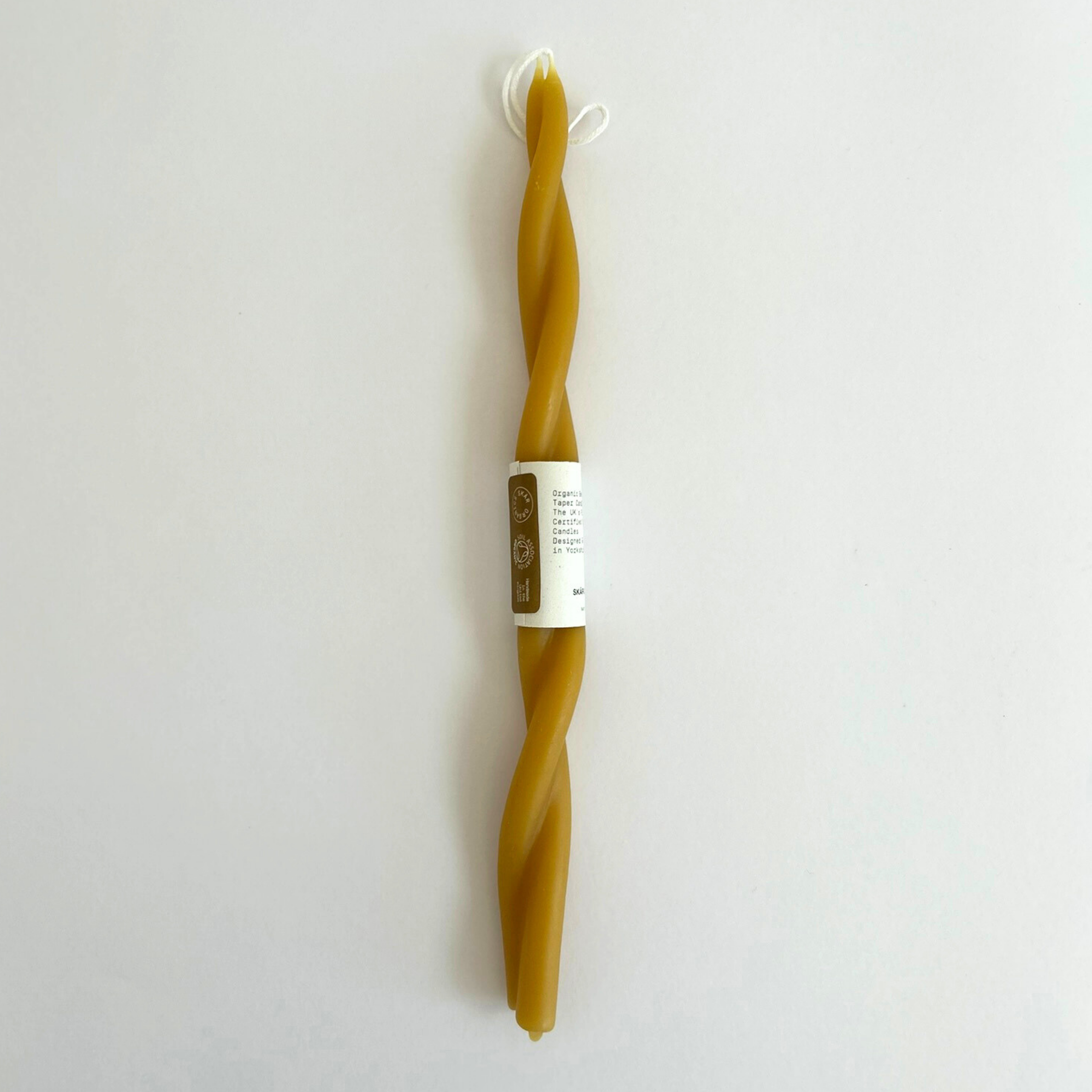 Skär Organics Beeswax Twisted Candle 10"- Single